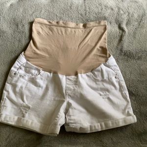 LED Denim Maternity Shortshorts